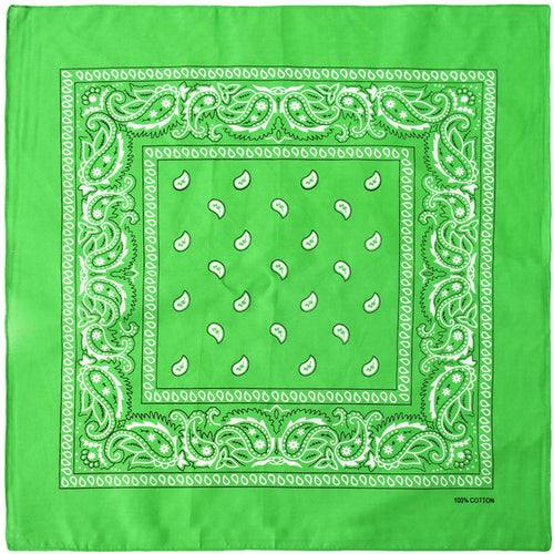 12-Pack Bandana Headband - Light Green