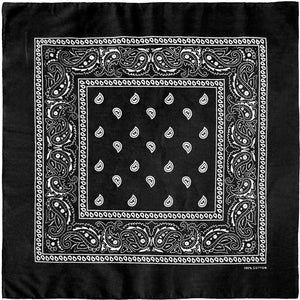 12-Pack Bandana Headband - Black