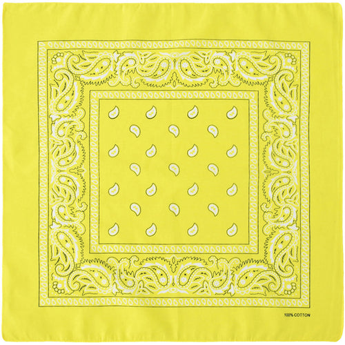 12-Pack Bandana Headband - Yellow