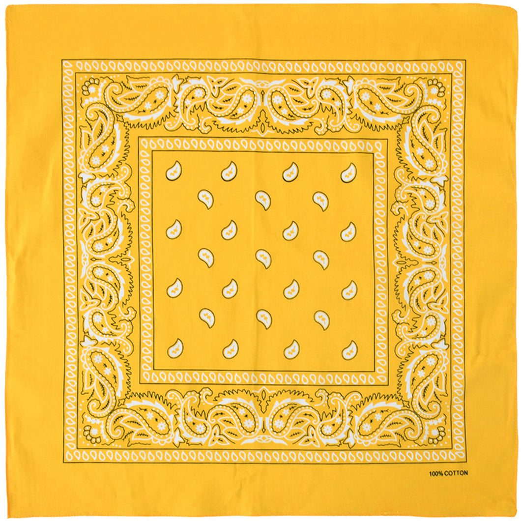 12-Pack Bandana Headband - Gold