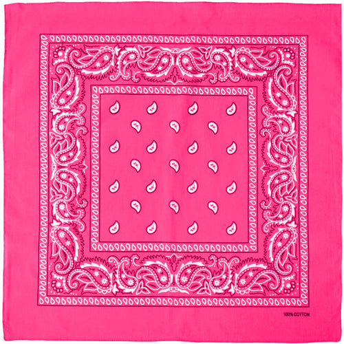 12-Pack Bandana Headband - Hot Pink