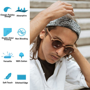 12-Pack Bandana Headband - Beige