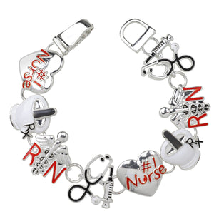 Nurse Theme Magnetic Closured Bracelet