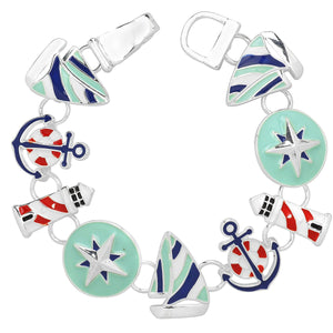 Sailor Theme Magnetic Closured Bracelet