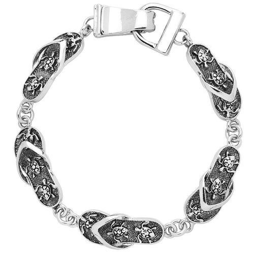 Sea Turtle & Slipper Magnetic Closured Bracelet