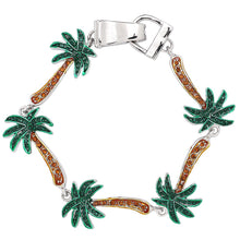 Load image into Gallery viewer, Palm Tree Magnetic Closured Bracelet