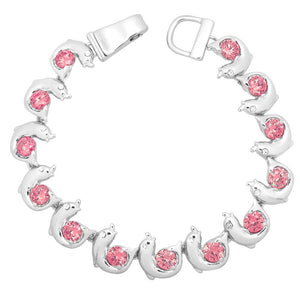 Pink Dolphin Magnetic Closured Bracelet