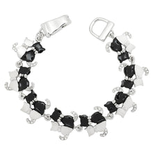 Load image into Gallery viewer, Black &amp; White Cat Magnetic Closured Bracelet