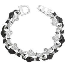 Load image into Gallery viewer, Black &amp; White Cat Magnetic Closured Bracelet