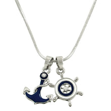 Load image into Gallery viewer, Anchor &amp; Wheel Pendant Necklace
