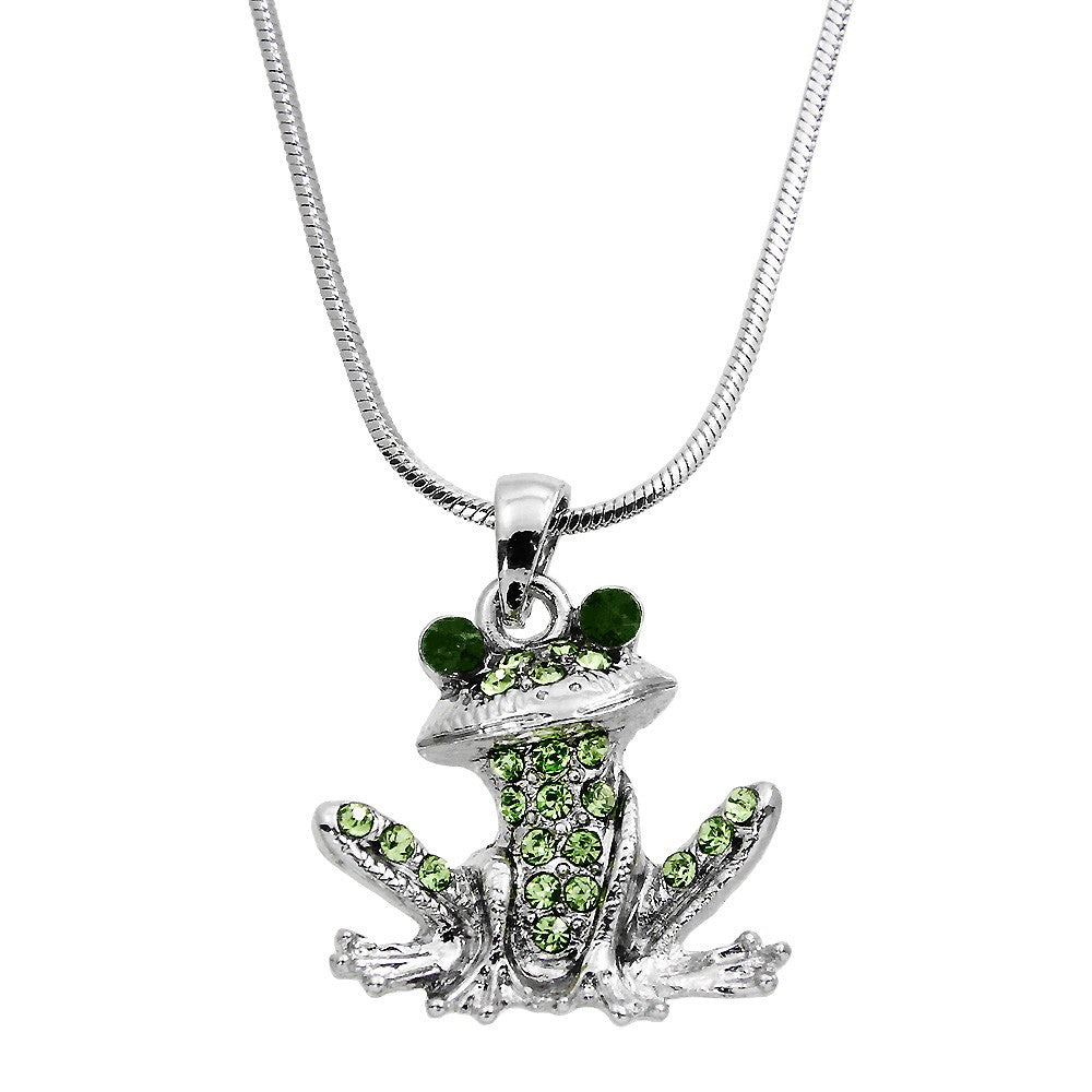 Green Frog Pendant Necklace