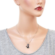 Load image into Gallery viewer, Black Cat Pendant Necklace