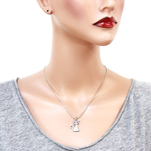 Load image into Gallery viewer, White Cat Pendant Necklace
