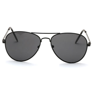 Aviator Sunglasses Classic - Non-Polarized - Black Frame - Grey