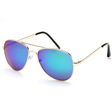 Load image into Gallery viewer, Aviator Sunglasses Classic - Non-Polarized - Gold Frame - Blue/Purple Mirror