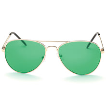 Load image into Gallery viewer, Aviator Sunglasses Classic - Non-Polarized - Gold Frame - Emerald