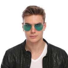 Load image into Gallery viewer, Aviator Sunglasses Classic - Non-Polarized - Gold Frame - Emerald
