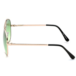Aviator Sunglasses Classic - Non-Polarized - Gold Frame - Lime
