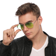 Load image into Gallery viewer, Aviator Sunglasses Classic - Non-Polarized - Gold Frame - Lime