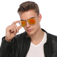 Load image into Gallery viewer, Aviator Sunglasses Classic - Non-Polarized - Gold Frame - Orange/Yellow Mirror