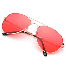 Load image into Gallery viewer, Aviator Sunglasses Classic - Non-Polarized - Gold Frame - Red