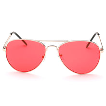 Load image into Gallery viewer, Aviator Sunglasses Classic - Non-Polarized - Gold Frame - Red
