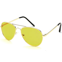 Load image into Gallery viewer, Aviator Sunglasses Classic - Non-Polarized - Gold Frame - Yellow