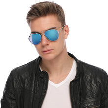 Load image into Gallery viewer, Aviator Sunglasses Classic - Non-Polarized - Silver Frame - Blue/Royal Mirror