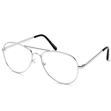 Load image into Gallery viewer, Aviator Sunglasses Classic - Non-Polarized - Silver Frame - Clear
