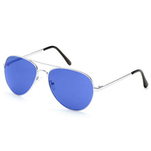 Load image into Gallery viewer, Aviator Sunglasses Classic - Non-Polarized - Silver Frame - Royal Blue