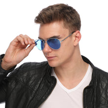 Load image into Gallery viewer, Aviator Sunglasses Classic - Non-Polarized - Silver Frame - Royal Blue