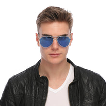 Load image into Gallery viewer, Aviator Sunglasses Classic - Non-Polarized - Silver Frame - Royal Blue