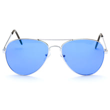 Load image into Gallery viewer, Aviator Sunglasses Classic - Non-Polarized - Silver Frame - Sky Blue