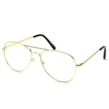 Load image into Gallery viewer, Aviator Sunglasses Classic - Non-Polarized - Yellow Gold Frame - Clear