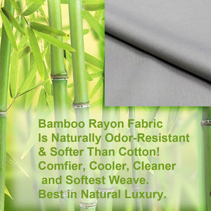 Falari Men's 4-Pack Black Bamboo Rayon Ultra Soft Lightweight Breathable Boxer Briefs Underwear
