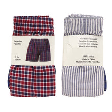 Load image into Gallery viewer, Falari 4-Pack Men&#39;s Boxer Underwear 100% Cotton Premium Quality 368-01