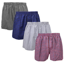 Load image into Gallery viewer, Falari 4-Pack Men&#39;s Boxer Underwear 100% Cotton Premium Quality 368-01