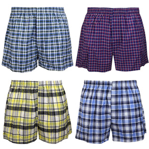 Falari 4-Pack Men's Boxer Underwear 100% Cotton Premium Quality 368-03