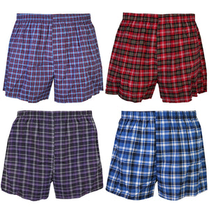 Falari 4-Pack Men's Boxer Underwear 100% Cotton Premium Quality 368-04