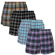 Load image into Gallery viewer, Falari 4-Pack Men&#39;s Boxer Underwear 100% Cotton Premium Quality 368-05