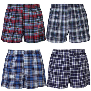 Falari 4-Pack Men's Boxer Underwear 100% Cotton Premium Quality 368-06