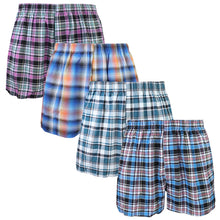 Load image into Gallery viewer, Falari 4-Pack Men&#39;s Boxer Underwear 100% Cotton Premium Quality 368-10