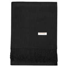 Load image into Gallery viewer, Women&#39;s Soft Solid Color Pashmina Shawl Wrap Scarf - Black