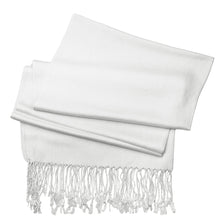 Load image into Gallery viewer, Women&#39;s Soft Solid Color Pashmina Shawl Wrap Scarf - White