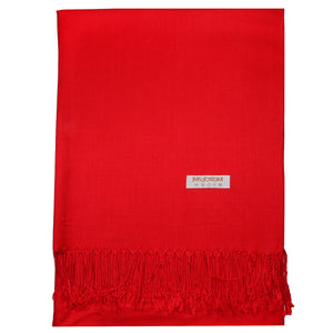 Women's Soft Solid Color Pashmina Shawl Wrap Scarf - Red
