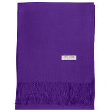 Load image into Gallery viewer, Women&#39;s Soft Solid Color Pashmina Shawl Wrap Scarf - Violet Purple