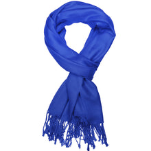 Load image into Gallery viewer, Women&#39;s Soft Solid Color Pashmina Shawl Wrap Scarf - Royal