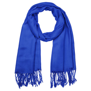 Women's Soft Solid Color Pashmina Shawl Wrap Scarf - Royal