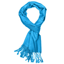 Load image into Gallery viewer, Women&#39;s Soft Solid Color Pashmina Shawl Wrap Scarf - Turquoise