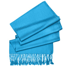 Load image into Gallery viewer, Women&#39;s Soft Solid Color Pashmina Shawl Wrap Scarf - Turquoise